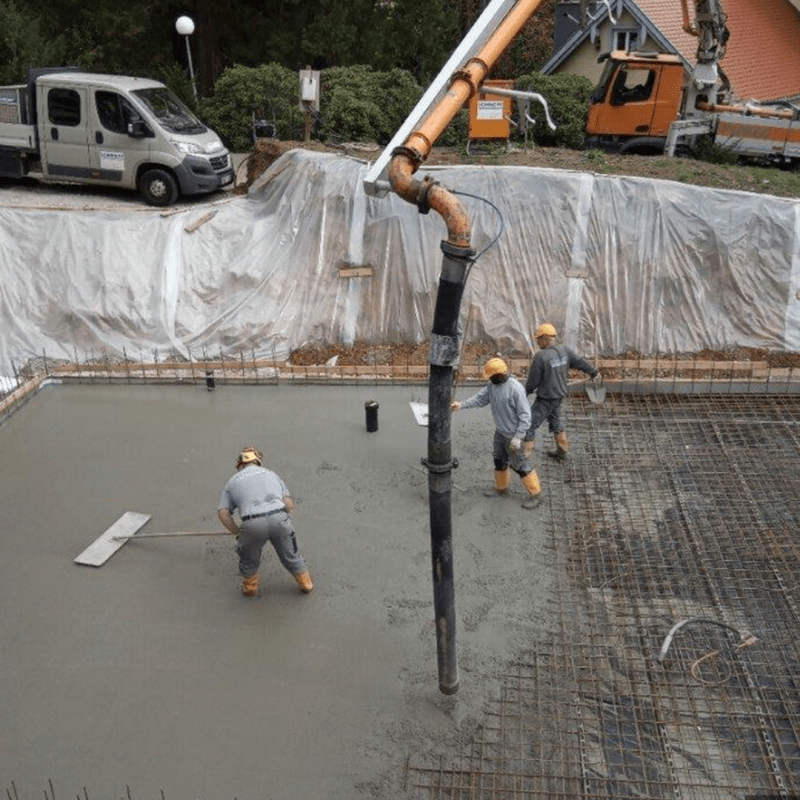 Herstellung einer Betonbodenplatte